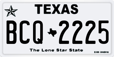 TX license plate BCQ2225