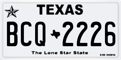 TX license plate BCQ2226
