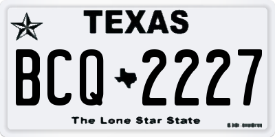 TX license plate BCQ2227