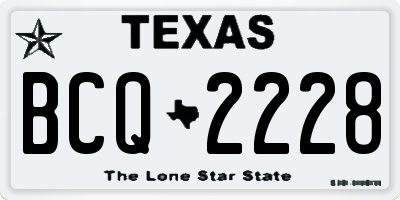 TX license plate BCQ2228