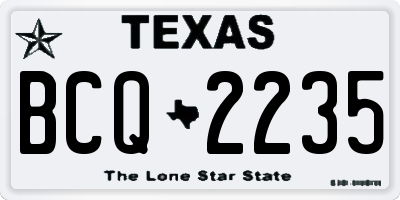 TX license plate BCQ2235