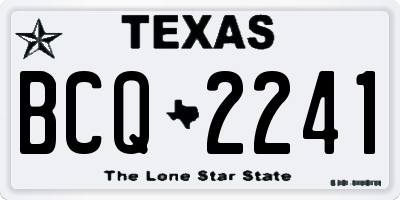 TX license plate BCQ2241
