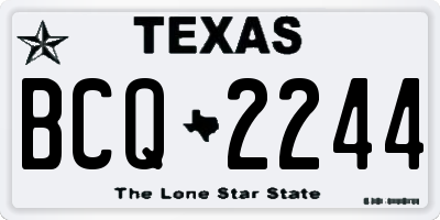 TX license plate BCQ2244