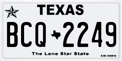 TX license plate BCQ2249