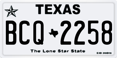 TX license plate BCQ2258