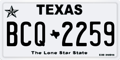 TX license plate BCQ2259