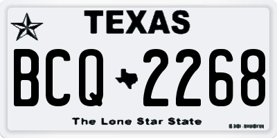 TX license plate BCQ2268