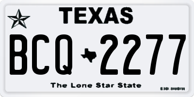 TX license plate BCQ2277