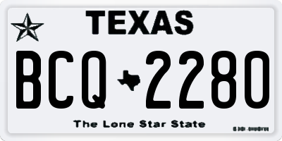 TX license plate BCQ2280