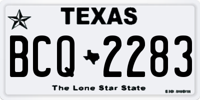 TX license plate BCQ2283