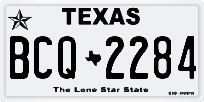 TX license plate BCQ2284