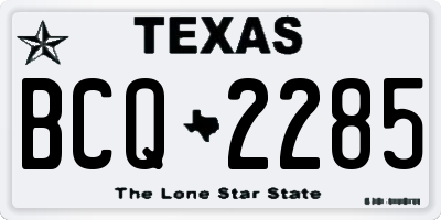 TX license plate BCQ2285