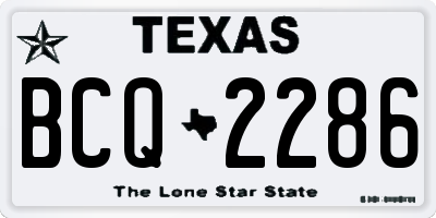 TX license plate BCQ2286