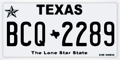 TX license plate BCQ2289