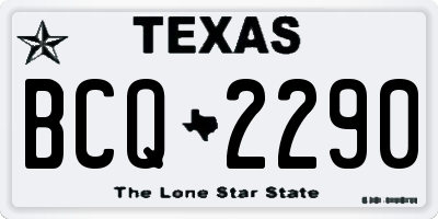 TX license plate BCQ2290