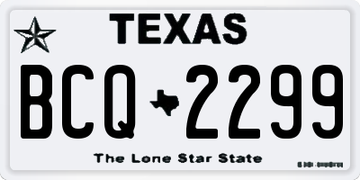TX license plate BCQ2299