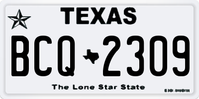 TX license plate BCQ2309