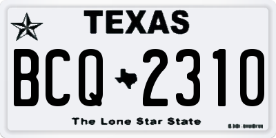 TX license plate BCQ2310