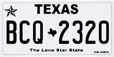 TX license plate BCQ2320