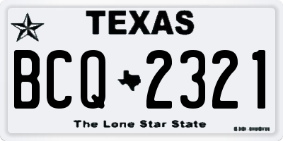 TX license plate BCQ2321