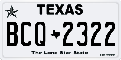 TX license plate BCQ2322