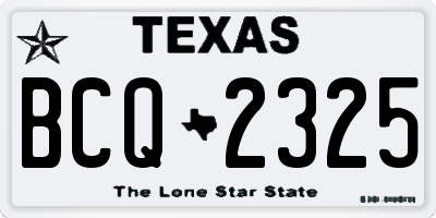 TX license plate BCQ2325
