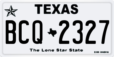 TX license plate BCQ2327