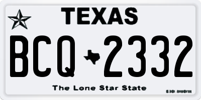 TX license plate BCQ2332