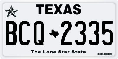 TX license plate BCQ2335