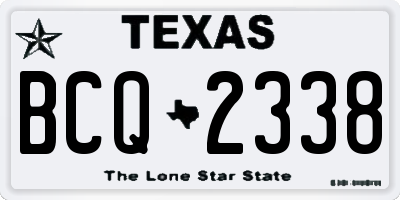 TX license plate BCQ2338