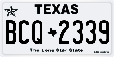 TX license plate BCQ2339