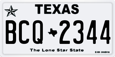 TX license plate BCQ2344