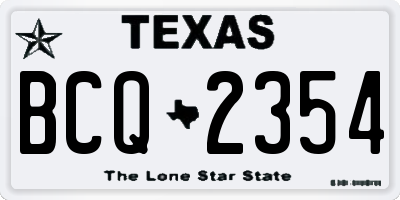 TX license plate BCQ2354