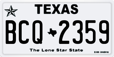 TX license plate BCQ2359