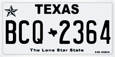 TX license plate BCQ2364