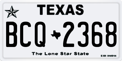TX license plate BCQ2368