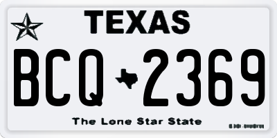TX license plate BCQ2369