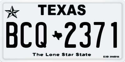 TX license plate BCQ2371