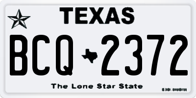 TX license plate BCQ2372