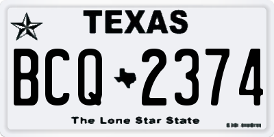TX license plate BCQ2374