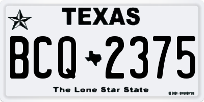 TX license plate BCQ2375
