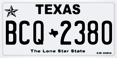 TX license plate BCQ2380