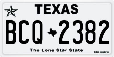 TX license plate BCQ2382