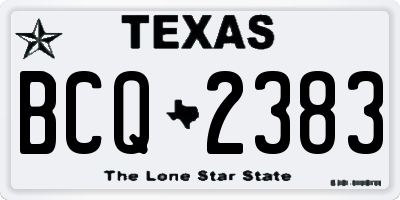 TX license plate BCQ2383