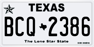 TX license plate BCQ2386