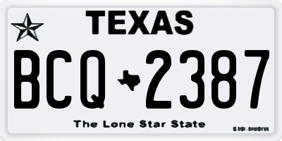 TX license plate BCQ2387
