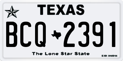 TX license plate BCQ2391
