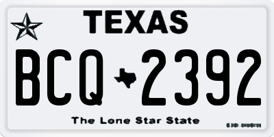 TX license plate BCQ2392