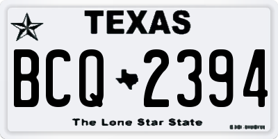 TX license plate BCQ2394