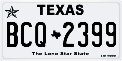 TX license plate BCQ2399
